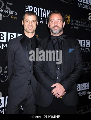 Matt Stone, Trey Parker, assistant aux Britannia Awards 2012 qui se sont déroulés à l'hôtel Hilton de Los Angeles, aux États-Unis. Banque D'Images