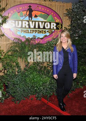 Lisa Whelchel participant au Survivor 25 : finale des Philippines tenue à CBS Televison City à Los Angeles, États-Unis. Banque D'Images