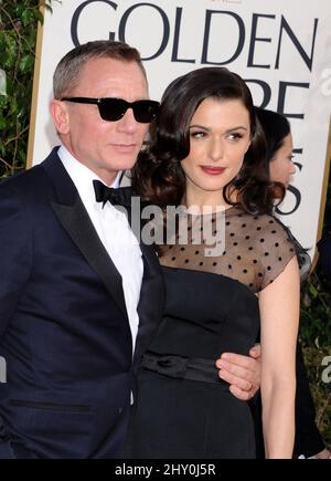 Rachel Weisz et Daniel Craig arrivent aux Golden Globe Awards 70th qui se tiennent à l'hôtel Beverly Hilton, Beverly Hills, Californie, le 13 janvier 2013. Banque D'Images