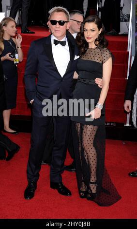 Rachel Weisz et Daniel Craig arrivent aux Golden Globe Awards 70th qui se tiennent à l'hôtel Beverly Hilton, Beverly Hills, Californie, le 13 janvier 2013. Banque D'Images