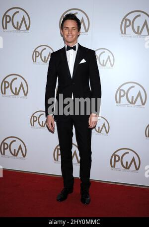 Eddie Redmayne arrive pour les Prix annuels de la Guilde des producteurs 24th qui se tiennent à l'hôtel Beverly Hilton. Banque D'Images