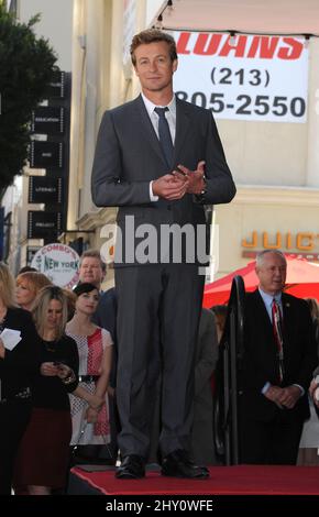 Simon Baker Simon Baker est honoré par Star sur le Hollywood Walk of Fame Banque D'Images