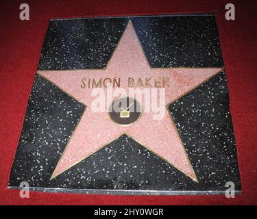 Simon Baker Simon Baker est honoré par Star sur le Hollywood Walk of Fame Banque D'Images