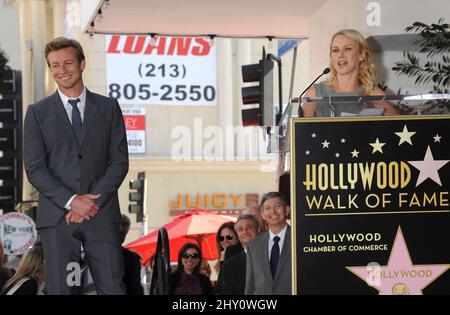 Simon Baker et Naomi Watts Simon Baker est honoré par Star sur le Hollywood Walk of Fame Banque D'Images