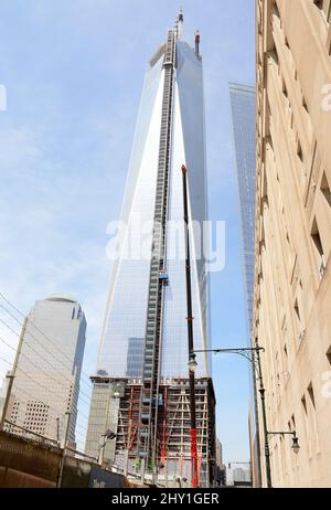 Le New One World Trade Center est en construction à New York. Banque D'Images