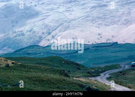 Fort romain de Hardnout - un site archéologique, les vestiges du fort romain de Mediobogdum à Cumbria, Angleterre. Numérisation d'archivage à partir d'une lame. Juin 1974. Banque D'Images