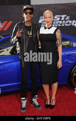 Wiz Khalifa et Amber Rose arrivent pour la première Universal Pictures film pour Fast & Furious 6 à l'amphithéâtre Gibson de Universal City, en Californie. Banque D'Images