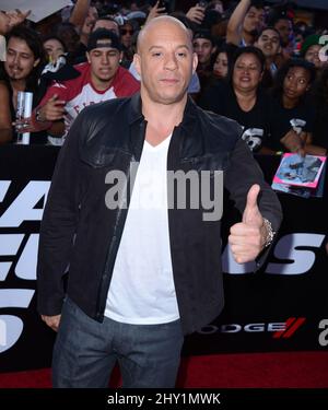 Vin Diesel arrive pour la première Universal Pictures film pour Fast & Furious 6 à l'amphithéâtre Gibson de Universal City, Californie. Banque D'Images