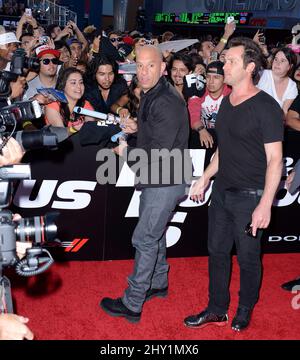 Vin Diesel arrive pour la première Universal Pictures film pour Fast & Furious 6 à l'amphithéâtre Gibson de Universal City, Californie. Banque D'Images