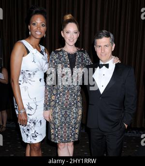 Aisha Tyler, Judy Greer et Chris Parnell à la salle de presse des 3rd Prix de télévision annuels du choix de Citics à Beverly Hills, en Californie. Banque D'Images