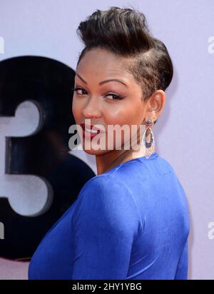 Meagan Good arrive aux BET Awards au Nokia Theatre le dimanche 30 juin 2013, à Los Angeles. Banque D'Images