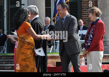 Dave Matthews est le conférencier principal de la cérémonie annuelle de naturalisation 51st qui s'est tenue à Monticello Banque D'Images