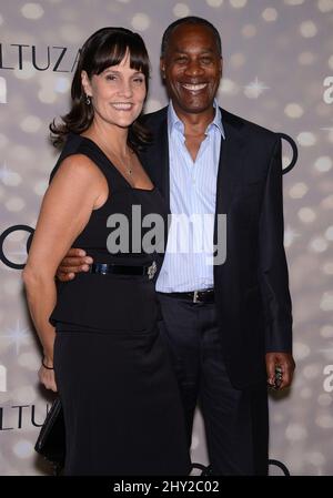 Joe Morton et Nora Chavooshian participant à la soirée cocktail Audi and Altuzarra à West Hollywood, Californie. Banque D'Images