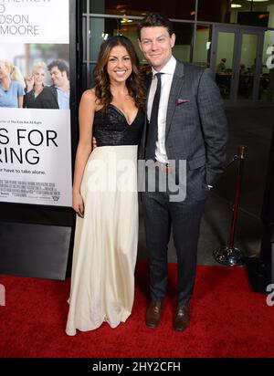 Patrick Fugit, Liberty Cordova participant à la première « Merci pour le partage » à Los Angeles, Californie. Banque D'Images