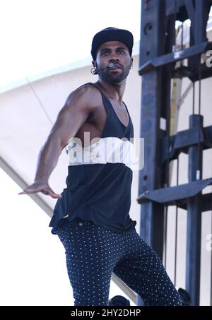 Jason Derulo se produit en direct au 2 e jour du iHeart radio Music Festival à Las Vegas, Nevada. Banque D'Images