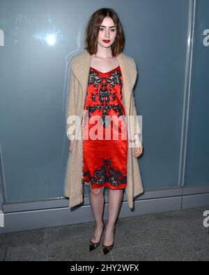 Lily Collins assiste au Flaunt Magazine en Garde! La soirée de lancement de la question a eu lieu au restaurant Hakkasan Banque D'Images