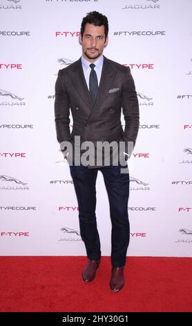 David Gandy participant à la fête Jaguar F-Type Reveal à Playa Vista, Californie. Banque D'Images