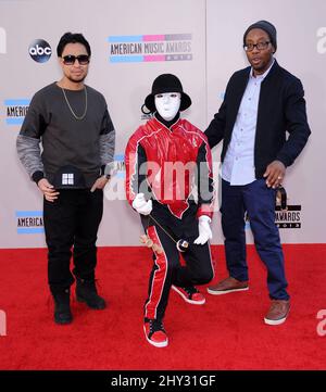 Jabbawockeez participant aux American Music Awards 2013 qui se tiennent au Nokia Theatre L.A. Vivre à Los Angeles, Etats-Unis. Banque D'Images