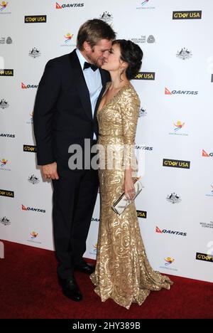 Curtis Stone et Lindsay Price assister au Gala Black Tie 2014 de G'day USA à Los Angeles, qui s'est tenu au JW Marriot à LA Live à Los Angeles, aux États-Unis. Banque D'Images