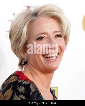 Emma Thompson assistait aux prix annuels du film de la critique 19th qui se sont tenus au Barker Hanger à Los Angeles, aux États-Unis. Banque D'Images