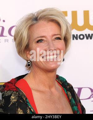 Emma Thompson assistait aux prix annuels du film de la critique 19th qui se sont tenus au Barker Hanger à Los Angeles, aux États-Unis. Banque D'Images