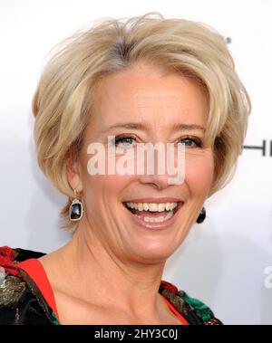 Emma Thompson assistait aux prix annuels du film le choix des critiques 19th à Barker Hangar, à Santa Monica, en Californie. Banque D'Images