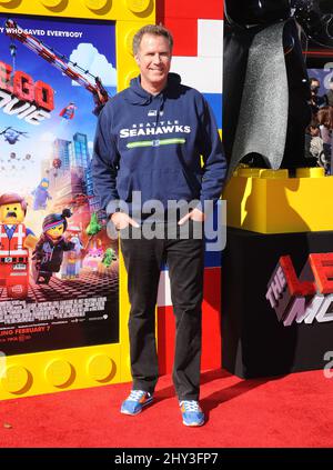Will Ferrell à la première du film Lego à Los Angeles, CA, USA, le 1st février 2014. Banque D'Images