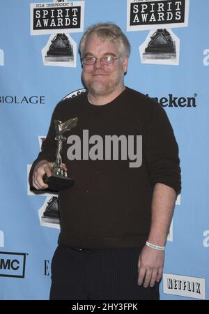 23 février 2008 Santa Monica, ca. Philip Seymour Hoffman 23rd Prix Spirit annuels sur la plage de Santa Monica Banque D'Images