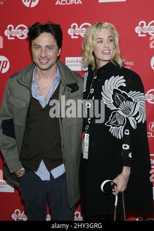 Zach Braff, Taylor Bagley assister au Wish I was here Premiere au Sundance film Festival 2014, le MARC Banque D'Images