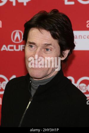 Willem Dafoe assistant à la première A Most Wanted Man au Sundance film Festival 2014, Eccles Theatre Banque D'Images