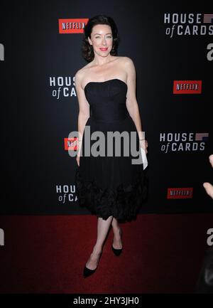 Molly Parker assistait à la projection spéciale de House of Cards, saison 2 à la Director's Guild of America à Los Angeles, CA, Etats-Unis, le 13 février 2014. Banque D'Images