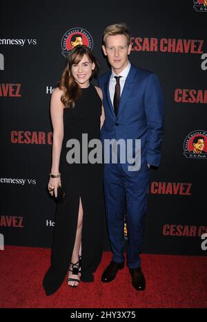 Christa B. Allen et Gabriel Mann participant à la première de Cesar Chavez à Los Angeles Banque D'Images