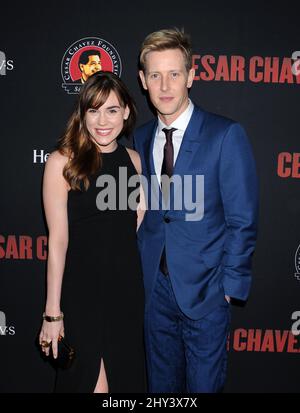 Christa B. Allen et Gabriel Mann participant à la première de Cesar Chavez à Los Angeles Banque D'Images