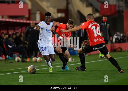 Majorque, Espagne. 14th mars 2022. La Liga Spanish la Liga football Match Mallorca vs Real Madrid au son Moix Stadium, Mallorca 14 mars 2022. Vinivius 900/Cormon Press crédit: CORMON PRESS/Alay Live News Banque D'Images