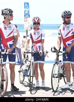 Pippa Middleton commence le cycle de 3 000 miles à travers les États-Unis dans le cadre du défi Race Across America pour la Fondation Michael Matthews Banque D'Images