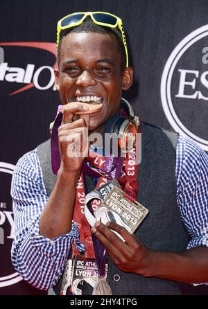 Blake Leeper arrivant au 2014 ESPYS tenu au Nokia Theatre, L.A. En direct. Banque D'Images