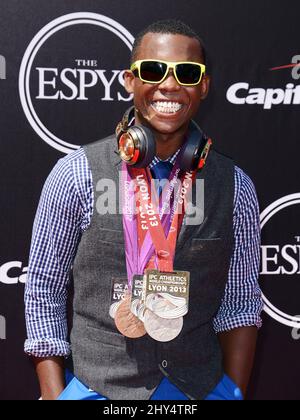 Blake Leeper arrivant au 2014 ESPYS tenu au Nokia Theatre, L.A. En direct. Banque D'Images