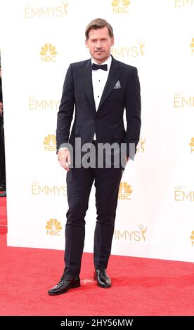 Nikolaj Coster-Waldau arrive aux EMMY Awards 2014, Nokia Live, Los Angeles. Banque D'Images