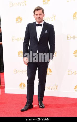 Nikolaj Coster-Waldau arrive aux EMMY Awards 2014, Nokia Live, Los Angeles. Banque D'Images