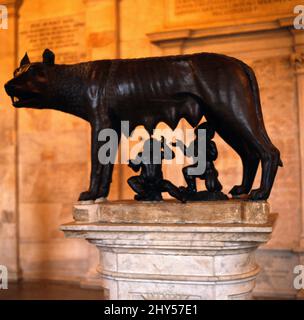 Italie Rome Le Musée du Capitole louve du Capitole Banque D'Images