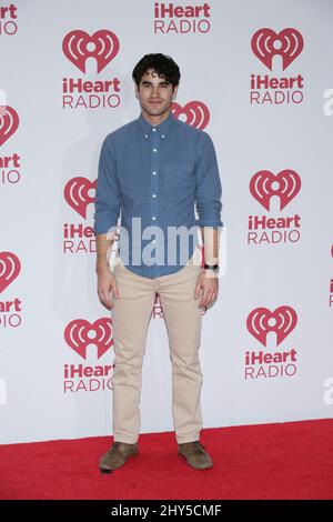 Darren Crans arrivant pour le jour 2 du festival de musique iHeartRadio au MGM Grand Hotel, Las Vegas, le 20 septembre 2014. Banque D'Images