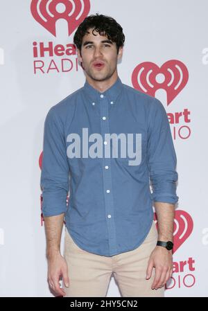 Darren Crans arrivant pour le jour 2 du festival de musique iHeartRadio au MGM Grand Hotel, Las Vegas, le 20 septembre 2014. Banque D'Images