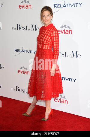 Michelle Monaghan participe à la première mondiale « The Best of Me » au Regal Cinema de Los Angeles Banque D'Images