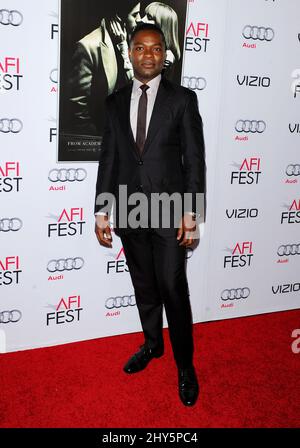 David Oyelowo arrive pour le festival 2014 de l'AFI - première mondiale « Une année la plus violente », au Dolby Theatre, en Californie. Banque D'Images