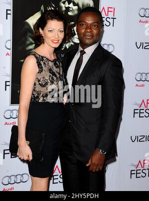 David Oyelowo et Jessica Oyelowo arrivent pour la première mondiale 2014 de l'AFI Fest, « Une année la plus violente », au Dolby Theatre, en Californie. Banque D'Images