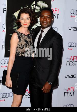 David Oyelowo et Jessica Oyelowo arrivent pour la première mondiale 2014 de l'AFI Fest, « Une année la plus violente », au Dolby Theatre, en Californie. Banque D'Images