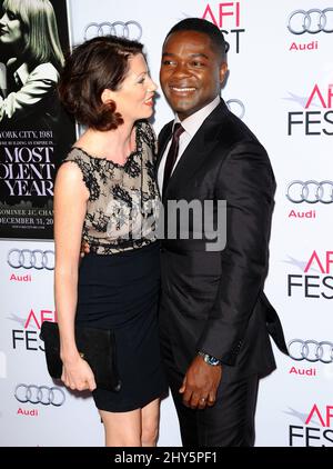 David Oyelowo et Jessica Oyelowo arrivent pour la première mondiale 2014 de l'AFI Fest, « Une année la plus violente », au Dolby Theatre, en Californie. Banque D'Images