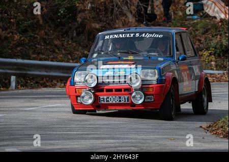 Une édition 69th du rallye de la Costa Brava Renault 5 Alpine Turbo Banque D'Images