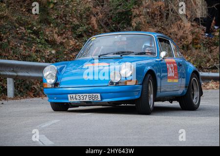 Une édition 69th du rallye Porsche 911 T de la Costa Brava Banque D'Images