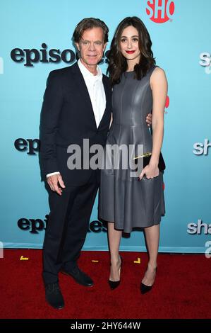 William H. Macy et Emmy Rossum présents à Showtime célèbre les toutes nouvelles saisons de la série de comédie sans-fil, House of Lies and Episodes à Cecconi's, Los Angeles Banque D'Images